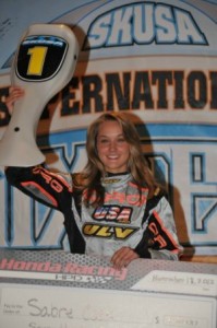 Sabré Cook is ready to add to her impressive young resume during the 17th edition of the Superkarts! USA SuperNationals in Las Vegas (Photo: On Track Promotions - otp.ca)