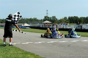 It was a photo finish in Yamaha Cadet with Giovanni Bromante edging out Neil Verhagen (Photo: DavidLeePhoto.com)