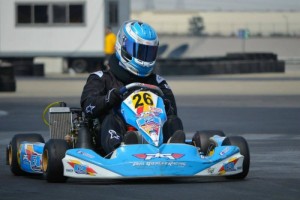 Starting second gave Navatel a great opportunity to win the prefinal en route to the main event victory (Photo: Joe Stalker - LAKC)