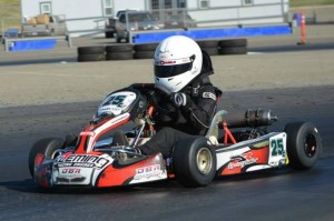 Joseph Daniele made a late race pass in both the prefinal and final to score top honors in TaG Cadet (Photo: Joe Stalker - LAKC)