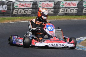 Castrol EDGE Stars of Karting Series Champions Joey Hanssen (pictured) , Matthew Waters and Liam McLellan in their respective categories. (AF Images/Budd)