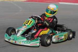 Mathias Ramirez improved 10 positions throughout the heat race results to secure the pole position in Mini Max on Sunday (Photo: Ken Johnson - Studio52.us)