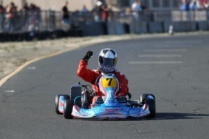 After battling for the lead early on in the main event, Lile was victorious in Rotax Senior. (Photo: www.dromophotos.com)