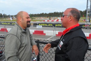 Seesemann and MAXSpeed's Richard Boisclair discuss 2014 while enjoying the racing at the Rotax Max Challenge Grand Finals