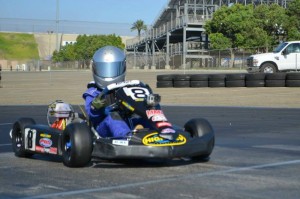 Comer Kid Kart race winner and class champion Dominic Gorden had a great last race of the 2013 season (Photo: Joe Stalker - LAKC)