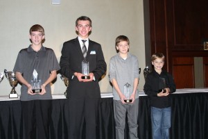 Triple and double class winners (L to R) Brandon Lemke, Collin Griffin, Becker Reardon and Mark Fineis (Photo: Joe Brittin)