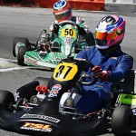 Daniel Formal leading former world champion Alessandro Piccini in Rok Shifter action (Photo: RokCupUSA)