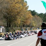 A big 30-kart field takes the green in Saturday's Senior Pro Gas Animal feature (Photo: Double Vision Photography)