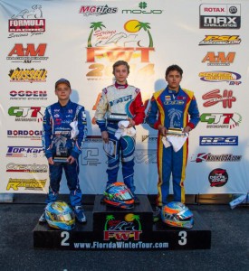 Top Kart was well represented on the TaG Junior podium throughout the Florida Winter Tour (Photo: Ken Johsnon - Studio52.us)