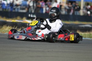 Stephan Gaudreau drove to an Aluminos victory at the Red Line Oil Karting Championship opener (Photo: dromophotos.com)
