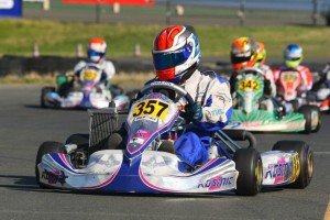 After passing his teammate for the lead, Phillip Arscott drove to a two second win in Senior Max Sunday afternoon. (Photo: seanbuur.com)