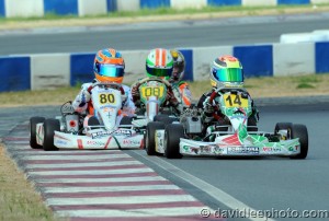Dylan Tavella is the early championship leader in Mini Rok Cadet, scoring both feature wins on the weekend (Photo: DavidLeePhoto.com)