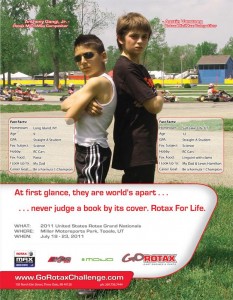 Austin Versteeg (r) in a 2011 GoRotax ad
