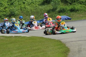 Brandon Lemke held off a group of drivers for the Yamaha Junior victory