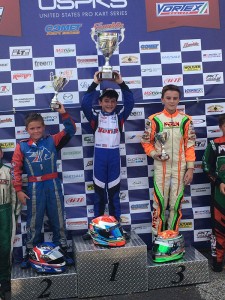 Lachlan DeFrancesco secured BENIK Kart's first USPKS victory in South Bend, Indiana (Photo: Benik-Kart.com)
