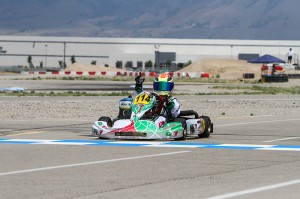 Dylan Tavella secured the 2014 US Rotax Mini Max National title with a bold last lap pass (Photo credit: Ken Johnson - studio52.us)