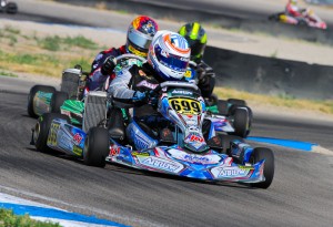 Scott Falcone fought his way into the pole position for Saturday after winning the third heat race in Masters Max (Photo: Ken Johnson - Studio52.us)