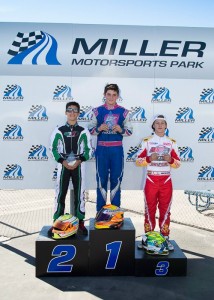 Austin looks to return to the top step of the podium at Miller Motorsports Park next weekend, looking to claim his first US Rotax Grand Nationals title (Photo: Ken Johnson - Studio52.us)