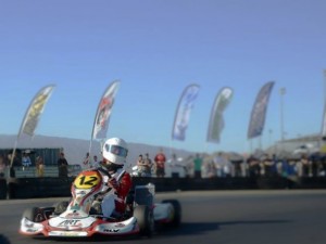 Chance Skaufel on his way to another PRD Junior podium at LAKC (Photo: Los Angeles Karting Championship)