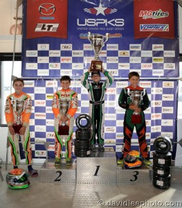 Yamaha Cadet championship podium (Photo: DavidLeePhoto.com)