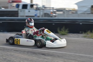 Payton Durrant was behind the wheel of a Tony Kart this past weekend at Miller Motorsports Park (Photo: Sydney Hess)