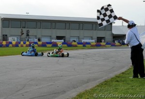 Alex Bertagnoli beat Jason Welage to the line for the Yamaha Cadet Prefinal win (Photo: DavidLeePhoto.com)