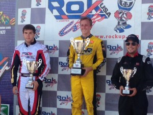 AJ Myers is all smiles after claiming the Rok Shifter Rok Cup USA championship (Photo: AJ Myers Racing)