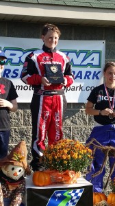 Joseph Lamberth is all smiles on the top step of the podium at Carolina Motorsports Park (Photo: Brandy Lamberth)