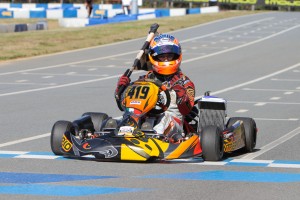 UK driver Ed Brand triumphed in DD2, accepting the Rotax Grand FInals ticket to relinquish his Senior Max spot from the Euro Challenge (Photo: Studio52.us)