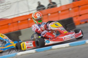 It was the first pole position earned by Italian Paolo de Conto in KZ2 (Photo: On Track Promotions - otp.ca)