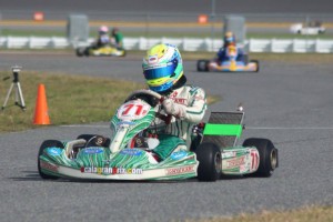 Florida driver Dustin Stross charged his way forward to the IAME Parilla Leopard victory (Photo: Florida Karting Photos)