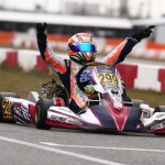 Guilherme Peixoto gave RPG its first Florida Winter Tour victory of the year, taking the checkered flag in Junior Rok (Photo: Cody Schindel / CanadianKartingNews.com)