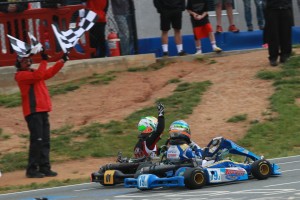 Lemke edged out Malukas for his second straight USPKS Leopard Junior victory at GoPro Motorplex (Photo: EKN)