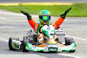 Alex Bertagnoli extended his Leopard Junior championship lead with two wins, adding a Yamaha Junior victory as well (Photo: Kathy Churchill - Route66kartracing.com)