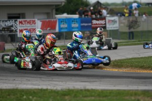 Tight racing all weekend long in New Castle for the SKUSA SummerNationals (Photo: EKN)