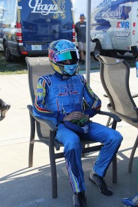 One of the rare moments Derek Dignan was not in the seat of a kart over the weekend (Photo: Kathy Churchill - Energy Racing)