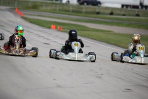 Collin Griffin won a dramatic finish in Yamaha Senior for his first win of 2015 (Photo: Kathy Churchill - Route66kartracing.com)