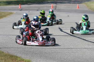 A hard fought battle for Yamaha Rookie drivers throughout the day and in the feature as Donald Whorton II came out on top once again (Photo: EKN)