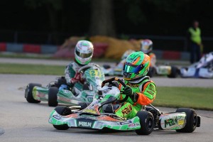 Alex Bertagnoli locked up both Junior championships with a win in each category on Saturday (Photo: Kathy Churchill - Route66kartracing.com)