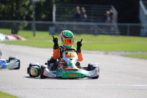 Stephen Dial won his eighth and ninth feature of the season in Komet (Photo: Kathy Churchill - Route66kartracing.com)