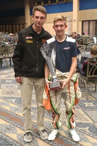 Kyle with Franklin Motorsports / Merlin teammate and new Superkarts! USA TaG Junior champion Brandon Lemke (Photo: K. Kalish)