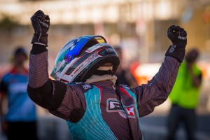 It was just pure emotion by GFC after taking the checkered flag for the KZ2 victory (Photo: On Track Promotions - otp.ca)