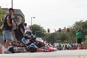Waiting for the Ignite heat race to begin at the historic Rock Island Grand Prix
