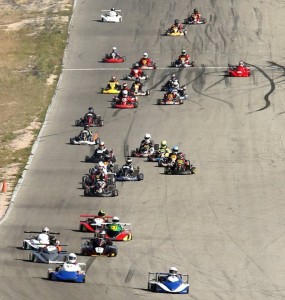 A wide variety of karts competing during a NCK event