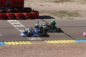 A last lap pass gave Carson Morgan his first Micro Max victory (Photo: EKN)