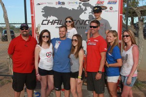 Caleb Loniewski taking home the 50/50 drawing winnings, with the remaining proceeds going to Karting Community United (Photo: EKN)