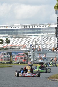 Caleb G made his Cadet debut at WKA Daytona KartWeek in December, placing top-five in Mini Swift