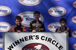 Gafrarar celebrating his first-ever Mini Swift victory at the famous 103rd Street Sports Complex