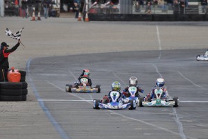 Carson Morgan doubled up in the win column at Round Two, including a victory in Junior 1 Comer (Photo: Kart Racer Media)