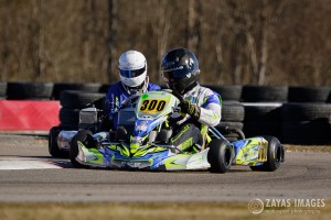 Everett Thomas (#300) picked up where he left off last year in Rotax Senior Max sweeping the weekend (Photo: Zayas Images)